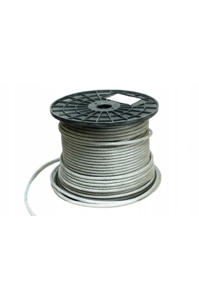 NO BRAND Cablu din oțel inoxidabil în manta PVC Fi 3m Rolă 250m