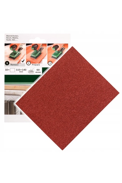 NO BRAND Șmirghel Bosch pentru polizor 115x150mm P60 - 10 bucăți 2609256B15