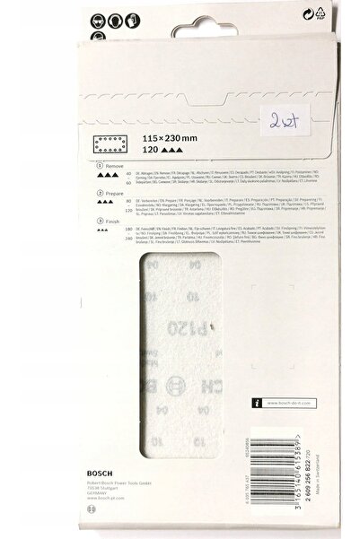 NO BRAND Hârtie abrazivă Bosch 115x230mm P120 10 bucăți