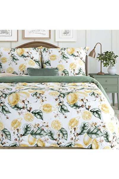 NO BRAND Lenjerie de pat 200X220 Bumbac Satin Primăvară 91 Moale Set Dublu-Față