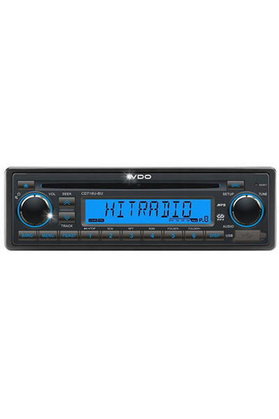 NO BRAND Vdo Cd716U-Bu Radio auto CD MP3 USB 4x41W Design clasic
