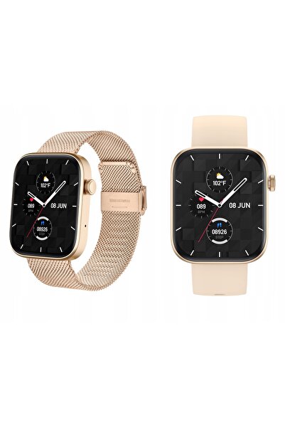 NO BRAND Smartwatch de damă, meniu în limba poloneză, apeluri, SMS-uri + 2 cu...