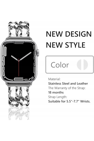 NO BRAND Brățară din piele Kades pentru Apple Watch Se2 9/8/7/6/5/4 38/40/41m...