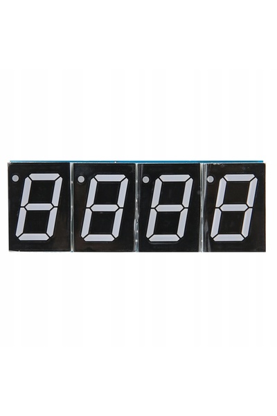 NO BRAND Ceas electronic pe 4 biți, albastru, cu carcasă, kit DIY pentru îmbu...