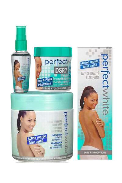 perfect white Lightening 4-Pieces Set - Cream, Tube Cream, Serum and Dark Spo...
