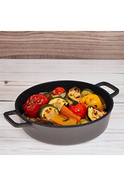 NO BRAND Vas de gătit tradițional din aluminiu de 28 cm cu capac, pentru arag...