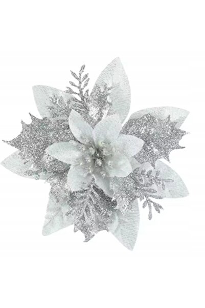 NO BRAND 12 Flori artificiale Ornamente de Crăciun Brad de Crăciun