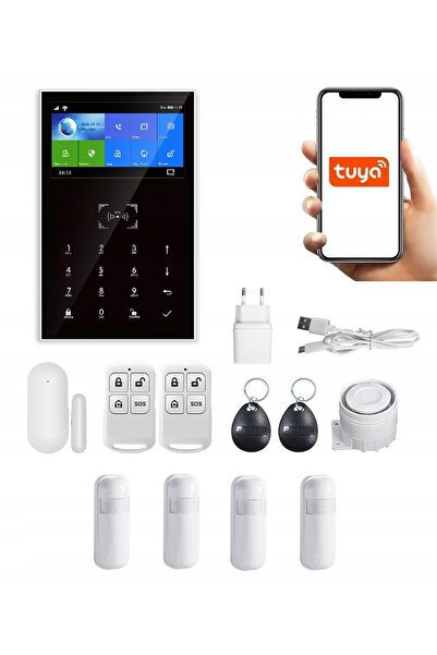 OnShoping Alarmă wireless LCD 4.3' GSM WiFi Tuya Smart în Polonia + 4Xpir