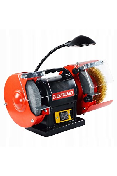 NO BRAND Polizor de banc cu două roți de 200W pentru ascuțire, cu lampă Bl