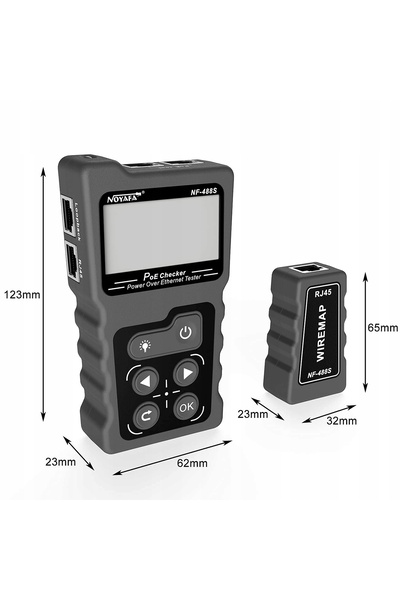 NO BRAND Tester de cabluri de rețea avansat Noyafa NF-488 PoE RJ-45 cu ecran LCD