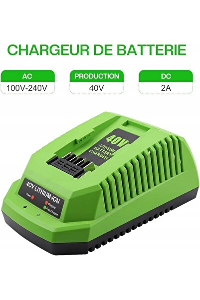 NO BRAND Baterie de înlocuire pentru Greenworks Xnjtg 40V 2.5Ah, încărcător 2...