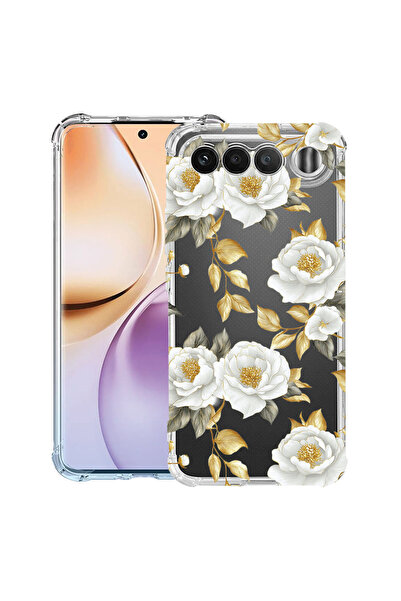 bestcase ®   Husă Antișoc pentru Realme 16, Florală - Camelie Aurie Estetică,...