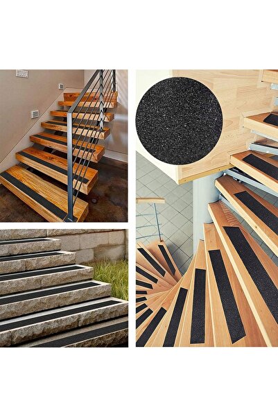 NO BRAND Bandă adezivă antiderapantă 15cm×10m Negru Rezistentă la intemperii