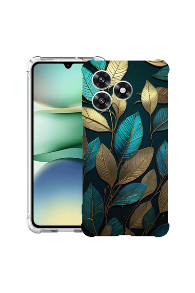 bestcase ®   Husă Antișoc pentru Honor 600 Lite, Pene Aurii, 3145732 AS 1164