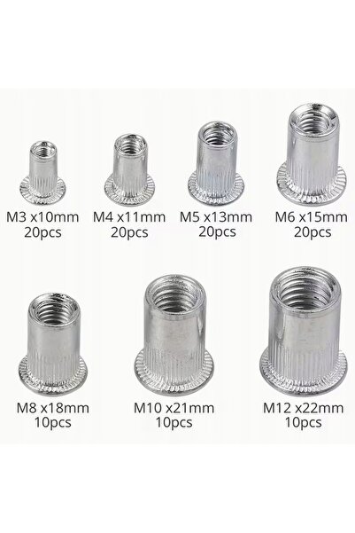 NO BRAND Set de scule manuale pentru fixarea piulițelor M3-M12, 127 de piese ...