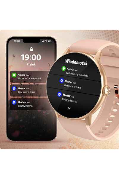 NO BRAND Smartwatch Jg Smart pentru Femei M5 Royal Ai Gold