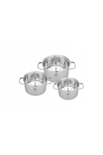 MG HOME Set de oale Satino Inox din 6 piese