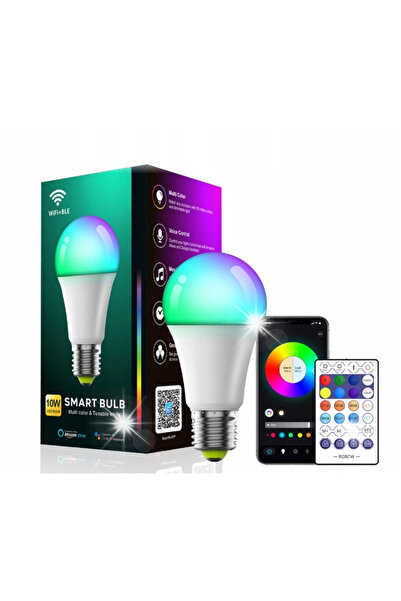 NO BRAND Becuri LED inteligente, 10W E27 800Lm Wifi Bluetooth RGBWW, colorate...