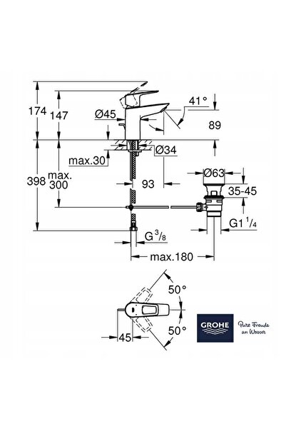 Grohe BAULOOP BATTERY UMYWALKOWA Mărimea S crom