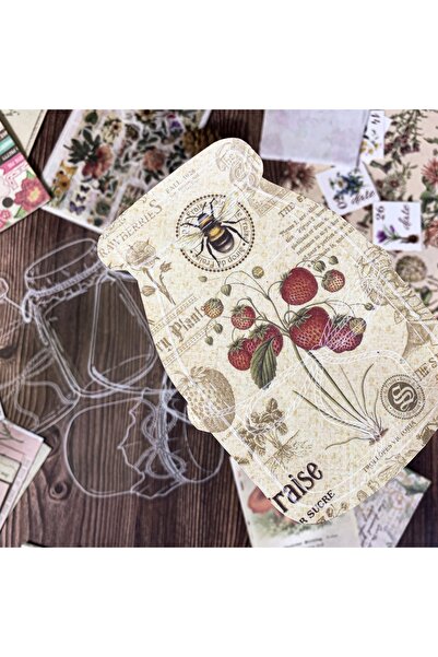 NO BRAND Set de jurnal DIY cu flori vintage pentru copii, cu autocolante, ban...