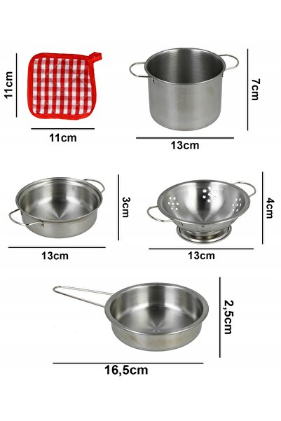 NO BRAND Oale pentru copii Accesorii de bucătărie Set de vase de gătit metali...