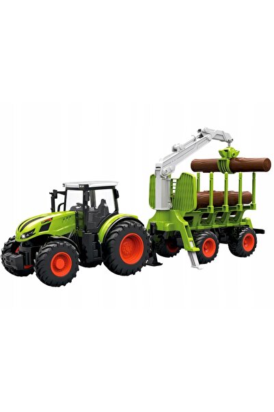 NO BRAND Tractor mare cu telecomandă, cu remorcă forestieră, anvelope de cauc...