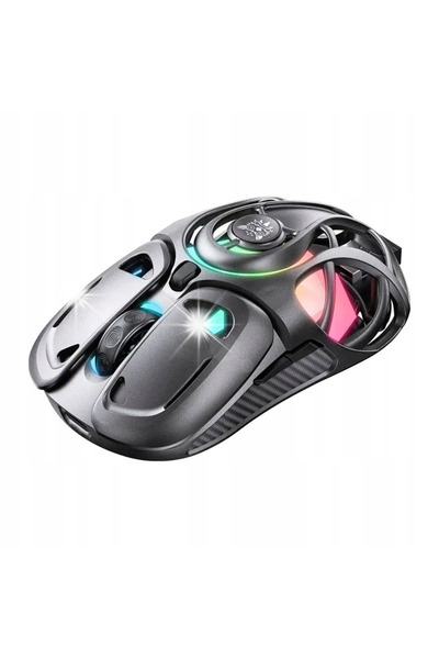 Onikuma Dm02 Mouse de gaming RGB 12800DPI Bluetooth USB-C 1000Hz Ușor Gri