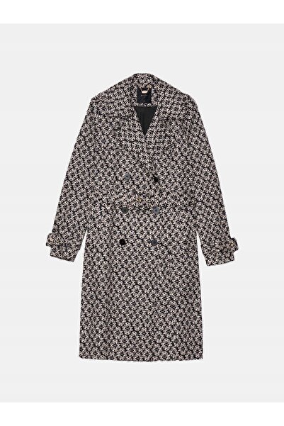 NO BRAND Palton tip trench negru, clasic, simplu, la două rânduri de nasturi,...