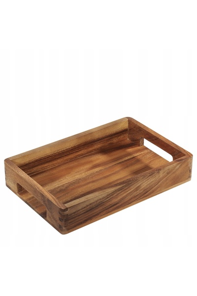 NO BRAND Tavă de servire din lemn de salcâm 33 x 22 x 6 cm ZASSENHAUS