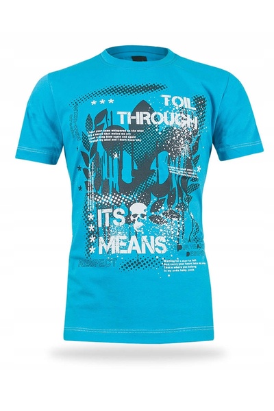 NO BRAND Tricou bărbătesc cu craniu, 3XL, turcoaz