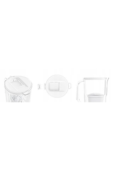 NO BRAND Wessper D1 Solid 2,8L Cană filtrantă albă + 10 filtre
