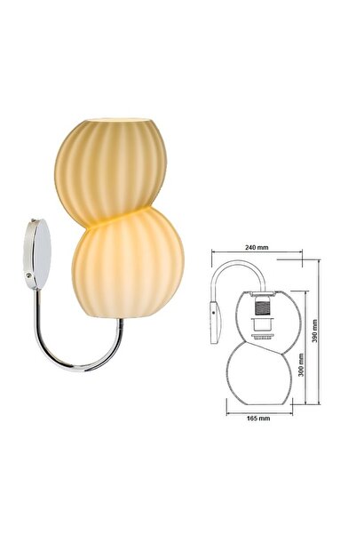 NO BRAND Kinkiet Oviedo Glass Grey Latte Sanneli Design