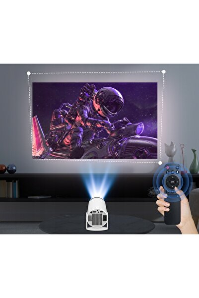 NO BRAND Android TV WiFi Full HD proiector portabil inteligent difuzor rotativ