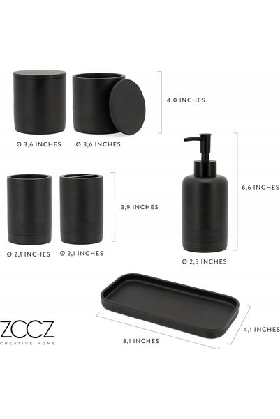 NO BRAND Set accesorii baie 6 piese