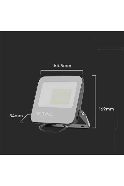 NO BRAND Proiector LED V-TAC 50W cip Samsung negru 160 lm/W VT-44051 4000K 80...