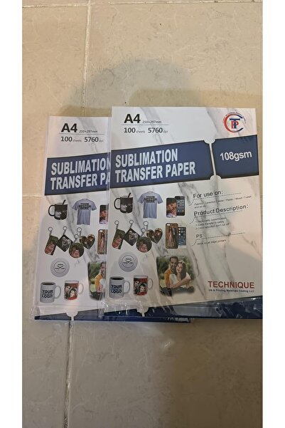 Generic Technique A4 Sublimation Transfer Paper, 100 Sheets, 108gsm | 5760 dp...