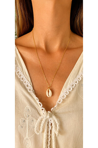 KAYOUBI Women's Chain Sea Shell Necklace