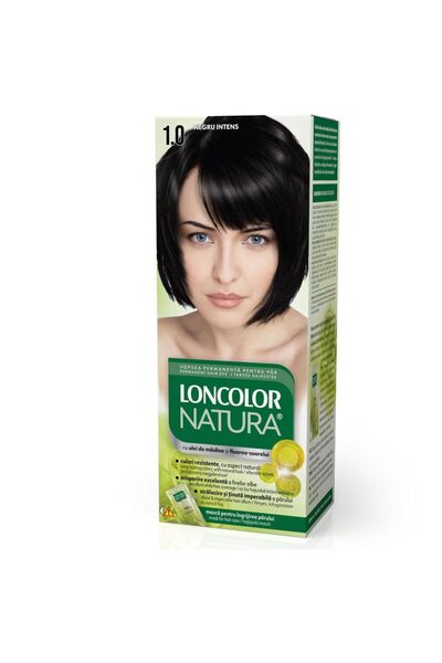 Loncolor Natura Vopsea pentru Par, Loncolor Natura, 1/0 Negru Intens