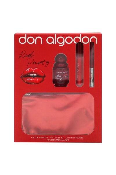 DON ALGODON Gift Box, Don Algodon, EDT 30, Lipgloss 3D, Eyeliner, Red Bag Red...