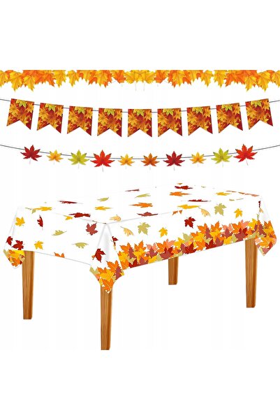 NO BRAND Față de masă de toamnă, 140x180cm, cu model cu dovleci galbeni, lava...