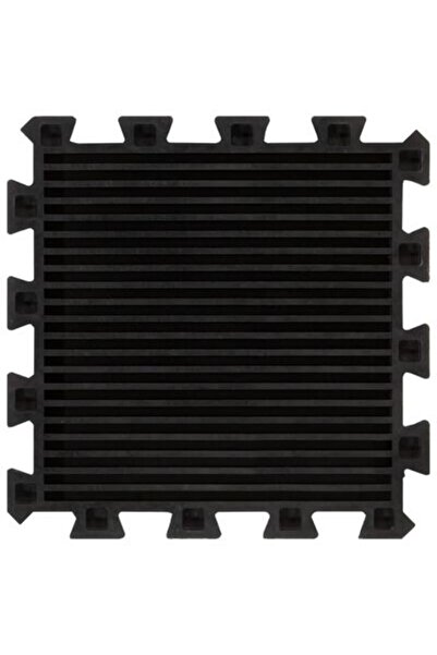 NO BRAND Covorașe de cauciuc pentru podea, 16 bucăți, negre, 16 mm, 30x30 cm ...