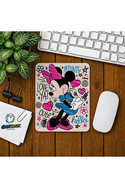 Ghostbastır Design Minnie Mouse Baskılı Oyuncu Mousepad 0205