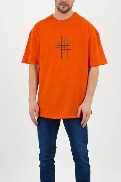H&GHAMLEGİYİM Unisex majica sa štampom, bijela, oversize, s okruglim izrezom