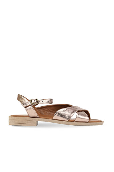 BUENO Mink Shiny Leather Women's Heeled Sandals