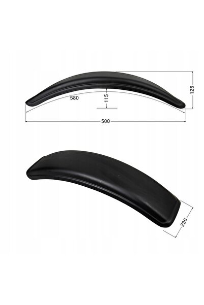 NO BRAND Apărătoare de noroi din plastic de 230x580mm pentru excavator, față ...