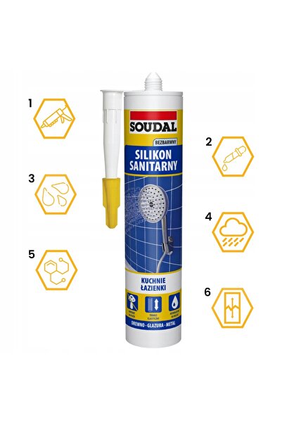 NO BRAND Silicon sanitar alb 280ml Soudal