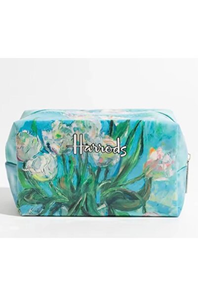 Harrods حقيبة هارودز مكياج / والعناية بالمراة - لون مشجر - الابعاد التقريبية ...