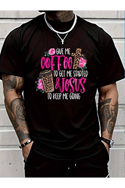 799 100% Cotton Coffee And Jesus Misses Unisex Plus Size Teacher T-Shirt Men'...