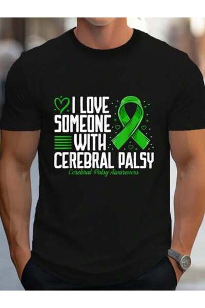 Astogria13 تي شيرت مطبوع عليه عبارة I Love Someone With Cerebral Palsy مصنوع ...