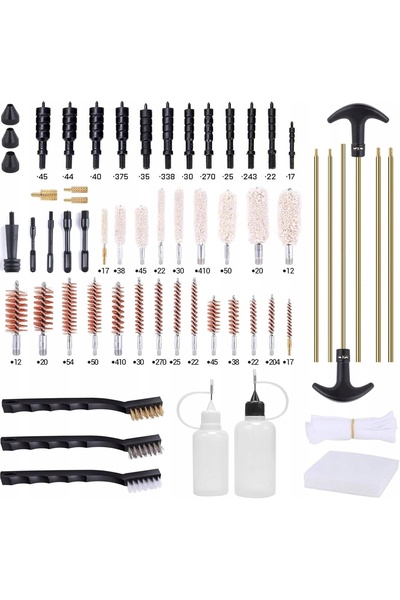 NO BRAND Kit universal de curățare a armelor, echipament de tir, cutie mare
